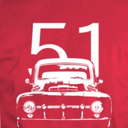 1951 F100 Grill View With Year Red T Shirt