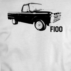 1964 F100 Three Quarter Angle View With Model Name White T Shirt
