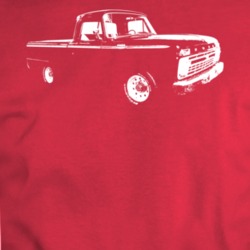 1964 F100 Three Quarter Angle View Red T Shirt