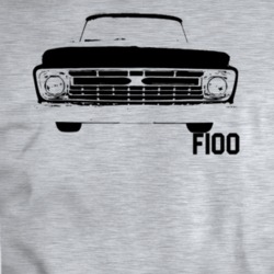 1965 F100 Grill View With Model Name Sport Heather Grey T Shirt