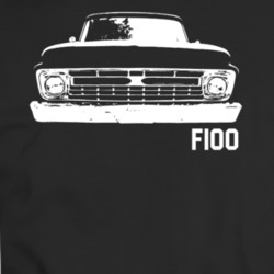 1965 F100 Grill View With Model Name Black T Shirt