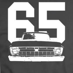 1965 F100 Grill View With Year Charcoal Grey T Shirt