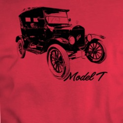 1917 Model T Three Quarter Angle View With Model Name Red T Shirt