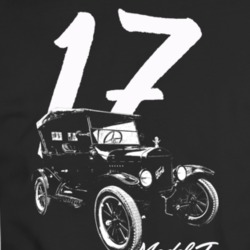 1917 Model T Three Quarter Angle View With Year And Model Name Black T