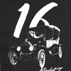 1916 Model T Three Quarter Angle View With Year And Model Name Black T