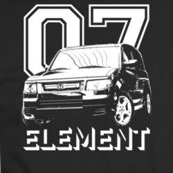 2007 Element Three Quarter View With Year And Model Dark Color T Shirt