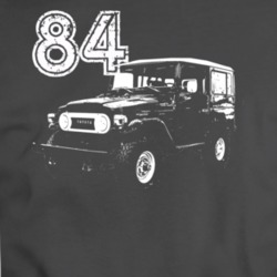 1984 Fj 40 Three Quarter Angle View Charcoal Grey T Shirt