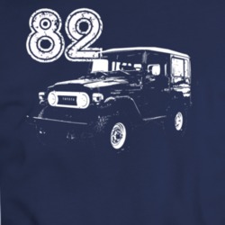 1982 Fj 40 Three Quarter Angle View Navy Blue T Shirt