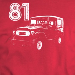 1981 Fj 40 Three Quarter Angle View Red T Shirt