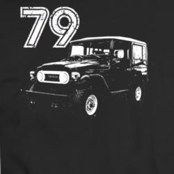 1979 Fj 40 Three Quarter Angle View Black T Shirt