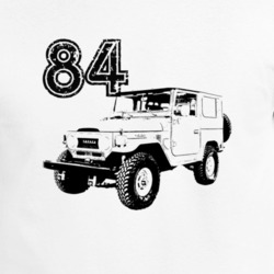 1984 Fj 40 Three Quarter Angle View White T Shirt