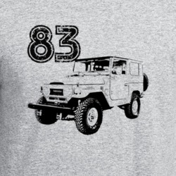 1983 Fj 40 Three Quarter Angle View Sport Grey T Shirt