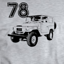 1978 Fj 40 Three Quarter Angle View Sport Grey T Shirt