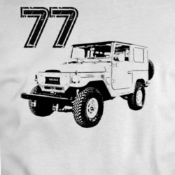 1977 Fj 40 Three Quarter Angle View White T Shirt