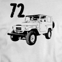 1972 Fj 40 Three Quarter Angle View White T Shirt