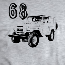 1968 Fj 40 Three Quarter Angle View Sport Grey T Shirt