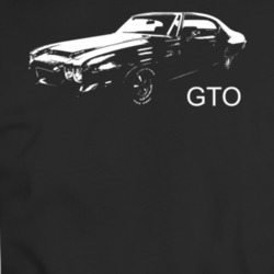 1972 Gto Three Quarter Angle View With Model Name Black T Shirt