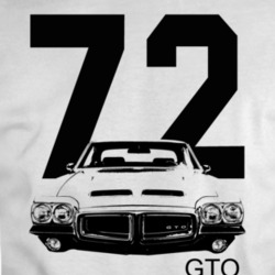 1972 Gto Grill View With Year And Model Name White T Shirt