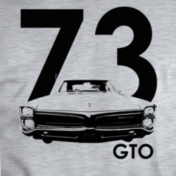 1973 Gto Grill View With Model Name And Year Sport Grey T Shirt