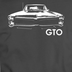 1973 Gto Grill View With Model Name Charcoal Grey T Shirt
