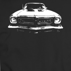1974 Gto Grill View Black T Shirt