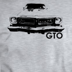 1974 Gto Grill View With Model Name Sport Grey T Shirt