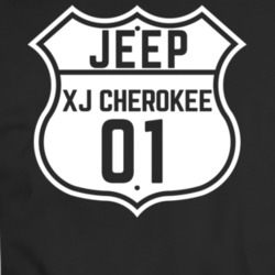 Highway Route Sign 2001 Xj Cherokee Dark Color T Shirt