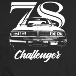 1978 Challenger Grill View With Year And Model Dark Color T Shirt