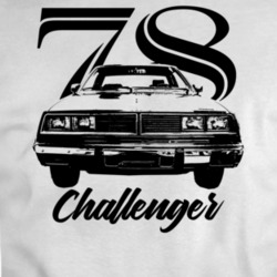 1978 Challenger Grill View With Year And Model Light Color T Shirt