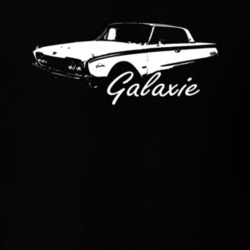 1960 Galaxie Three Quarter Angle View With Model Name Blac T Shirt