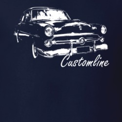 1952 Customline Three Quarter Angle View With Model Name Navy Blue T S