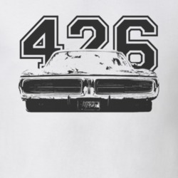 1971 DODGE CHARGER Faded Look Grill View Black Graphic With Engine Siz