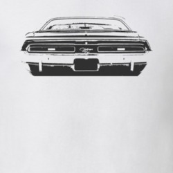 1971 Dodge Challenger Rear View Black Graphic Light T Shirt
