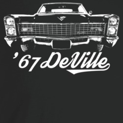 1967 Cadillac Deville Grill View With Model Year Dark Color T Shirt