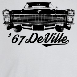 1967 Cadillac Deville Grill View With Model Year Light Color T Shirt