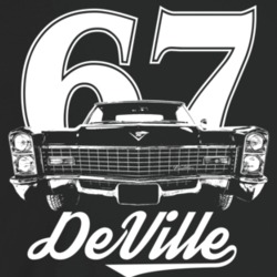 1967 Cadillac Deville Grill View With Year And Model Dark Color T Shir