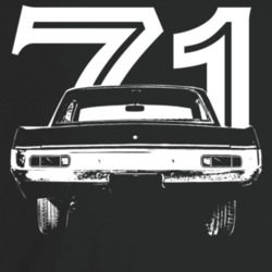 1971 Scamp Rear View With Year Dark Color T Shirt
