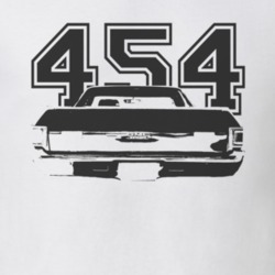 1973 GMC SPRINT Faded Look Rear View Black Graphic With Engine Size Li