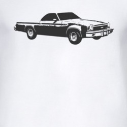 1973 GMC SPRINT Faded Look Side View Black Graphic Light T Shirt