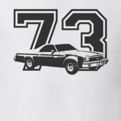 1973 GMC SPRINT Faded Look Side View Black Graphic With Year Light T S