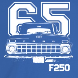 1965 F250 Grill View With Year And Model Dark Color T Shirt