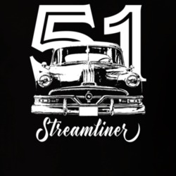 1951 Streamliner Grill View With Year And Model Dark Color T Shirt