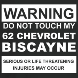Warning Do Not Touch My 1962 Biscayne Funny Dark Color T Shirt