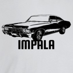 1967 Impala Three Quarter Angle View With Model Name Light Color T Shi