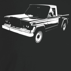 1962 Jeep Gladiator Three Quarter Angle View Light Color T Shirt