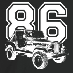 1986 Jeep Cj-7 Renegade Three Quarter Angle View With Year Dark Color 