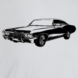 1967 Impala Three Quarter Angle View Light Color T Shirt