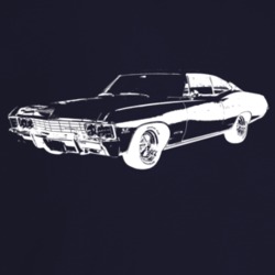 1967 Impala Three Quarter Angle View Dark Color T Shirt