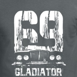 1969 Gladiator Grill View With Year And Model Name Dark Color T Shirt