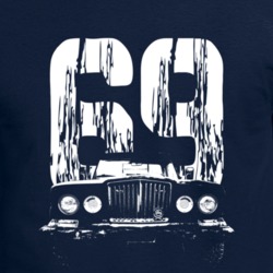 1969 Gladiator Grill View With Year Dark Color T Shirt
